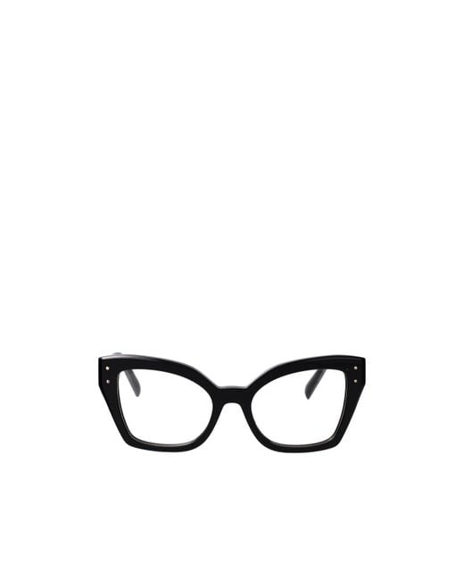 Dolce & Gabbana White Eyewear Butterfly Frame Glasses