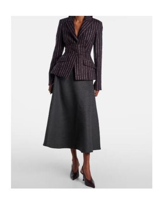 Erdem Blue Pinstripe Wool And Mohair Blazer