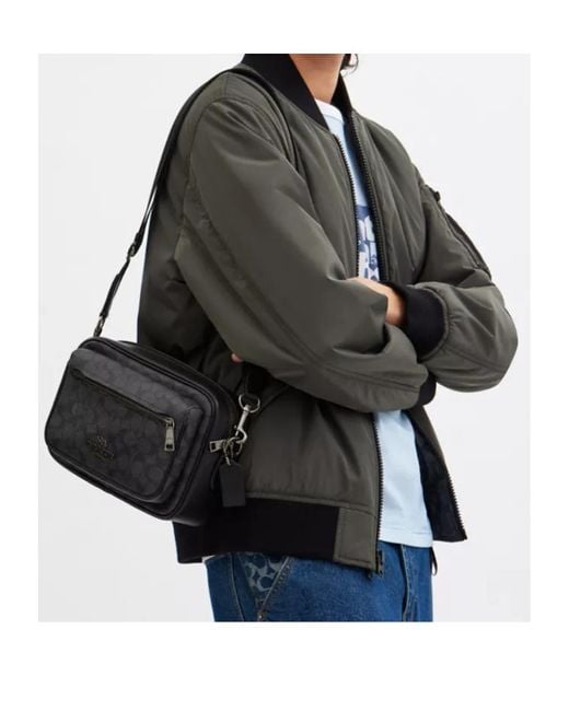 COACH Black Logo Cross-Body Bag for men