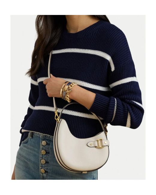 Ralph Lauren White Top Handle Shoulder Bag
