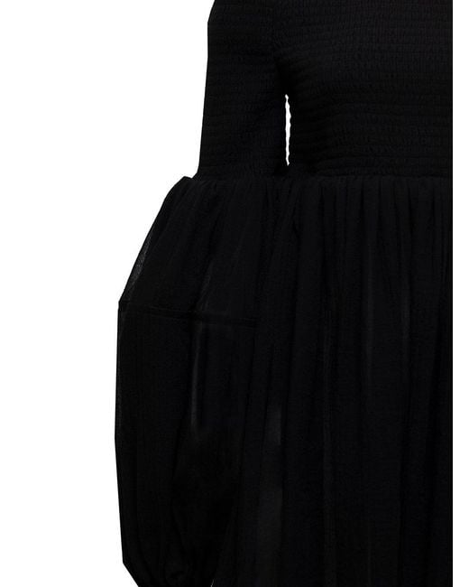 Chloé Black One-Collar Wool Blouse