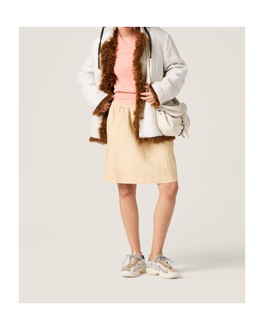 Miu Miu Natural Linen Skirt