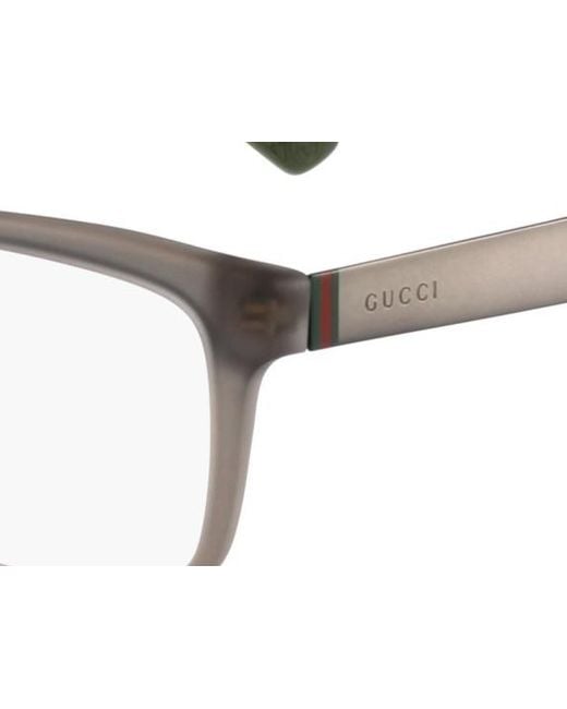 Gucci White Logo Detail Flat Lens