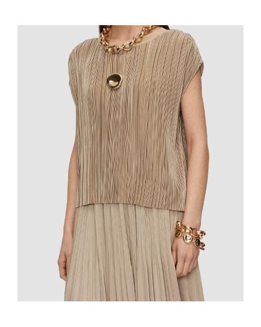 Joseph Natural Cedre Pleated Top