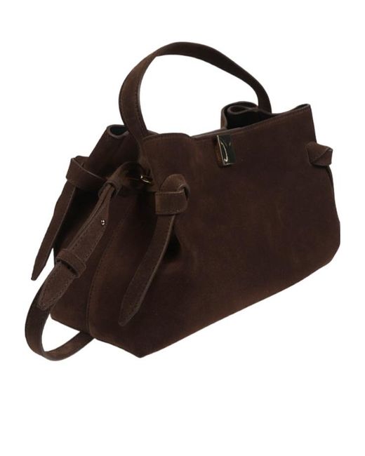 Yuzefi Brown Gyoza Top Handle Bag