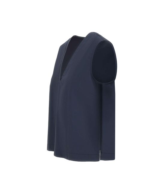 Kaos Blue Sleeveless Top