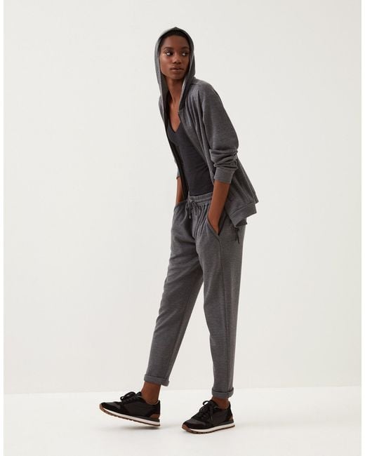Brunello Cucinelli Gray Drawstring Tapered Sweatpants