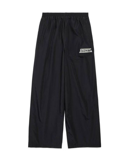 Balenciaga Black Cotton-Blend Logo Sweatpants for men