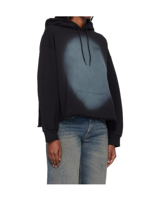 MM6 by Maison Margiela Blue Logo-Detail Hoodie