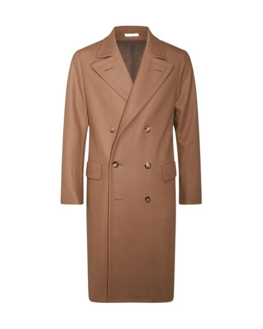 Boglioli Brown Long-Sleeved Coat for men