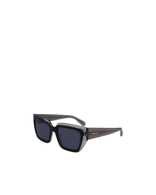 Ferragamo White Ferragamo Eyewear Square Frame Sunglasses