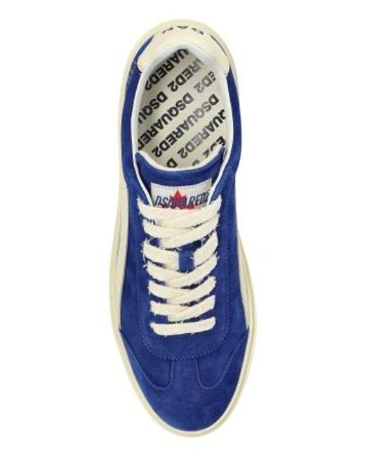 DSquared² Blue Round-Toe Lace-Up Sneakers for men