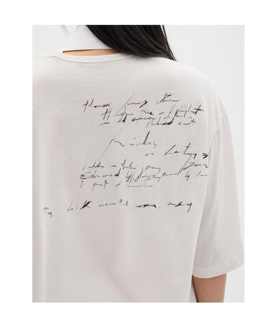 Ann Demeulemeester White Agapi Jersey T-Shirt