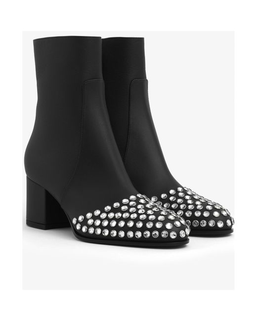 Alaïa Black Alaïa Strass Ankle Boots
