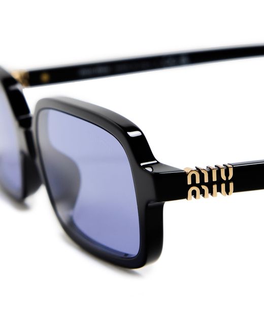 Miu Miu White Rectangular Sunglasses