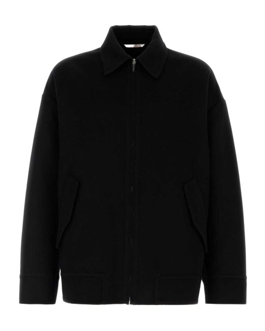 Valentino Black Zip-Up Long-Sleeved Jacket for men