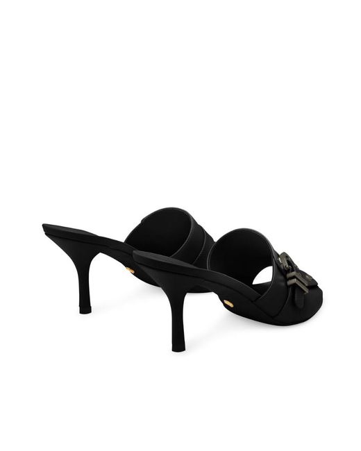 Stuart Weitzman Black Square-Headed High-Heeled Sandals