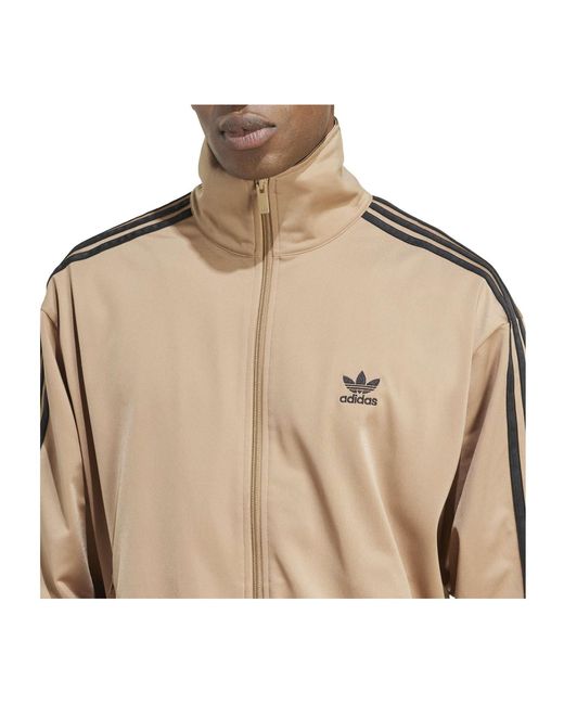 Adidas Originals Natural Standcollar Fullzip Track Jacket for men