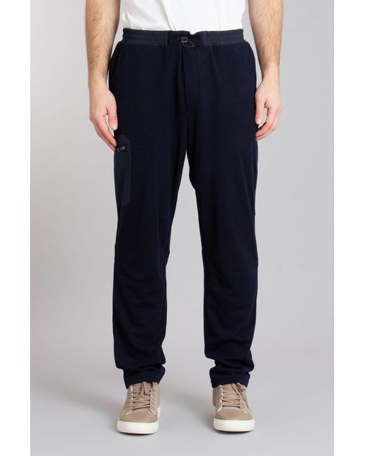 Sease Blue Drawstring Trousers for men