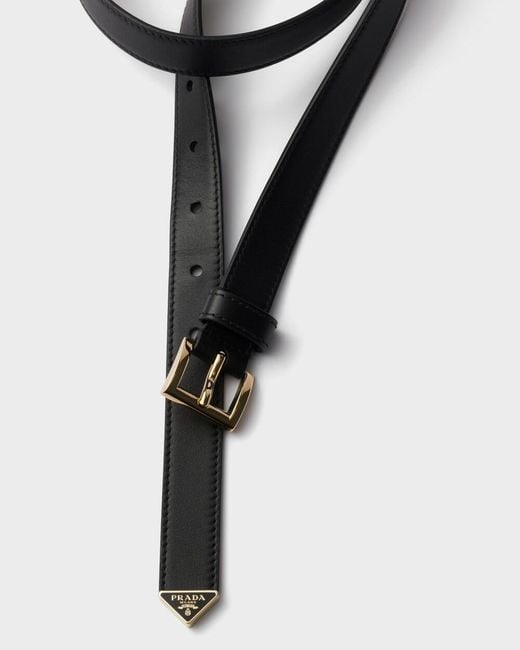 Prada White Leather Belt