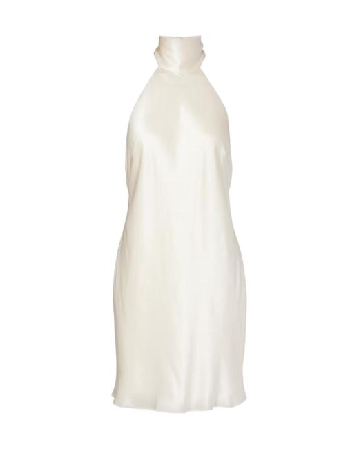 Rixo White Tie-Up Mini Dress