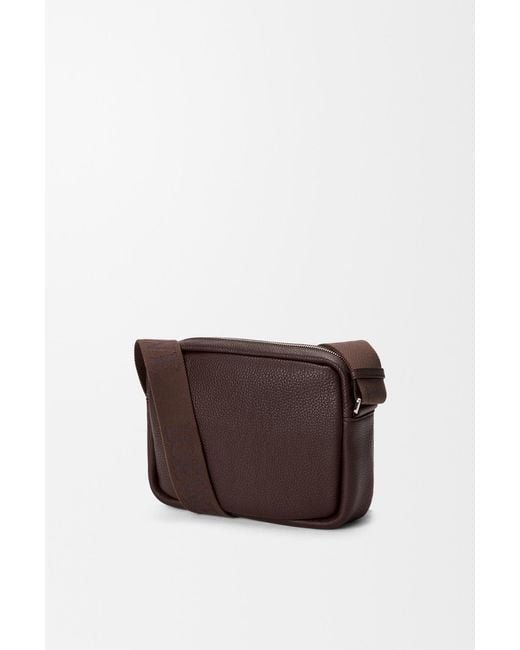 Loewe Brown Pebble Medium Messenger Bag for men