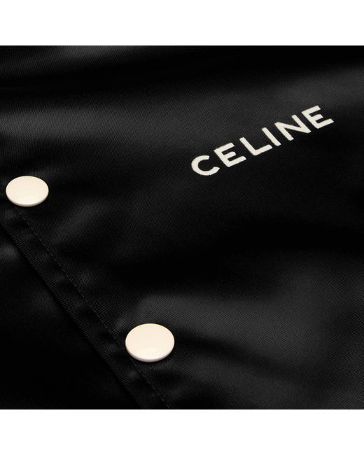 Céline Black Embroidered Teddy Jacket for men