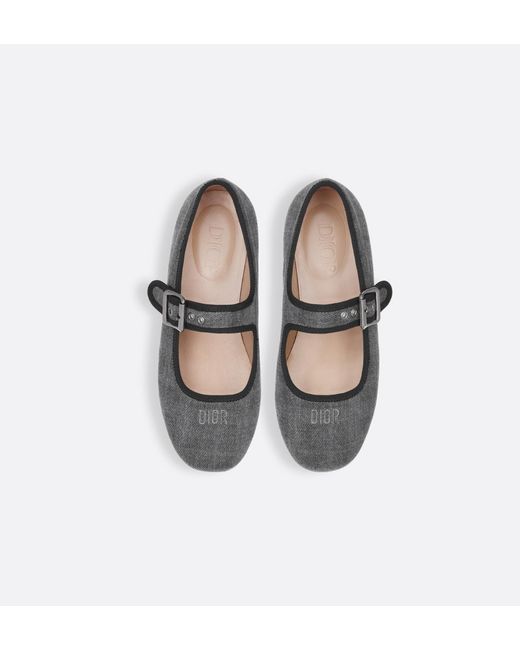 Dior Black Round-Toed Ballet Flats