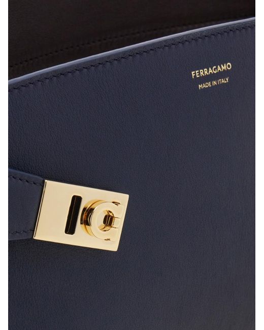 Ferragamo Blue Hug East-West Shoulder Bag