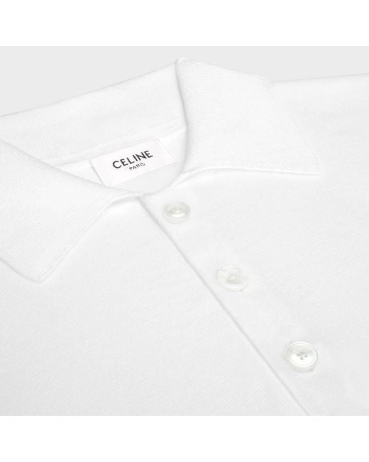 Céline White Polo Sweater