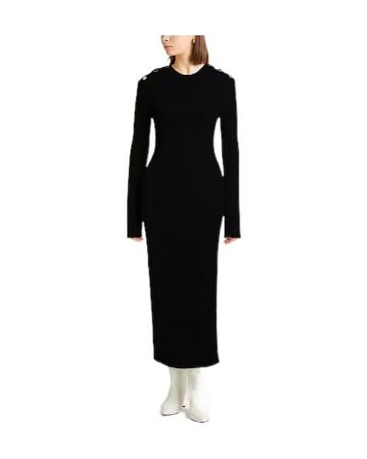 Sportmax Black Slim-Fit Knit Dress