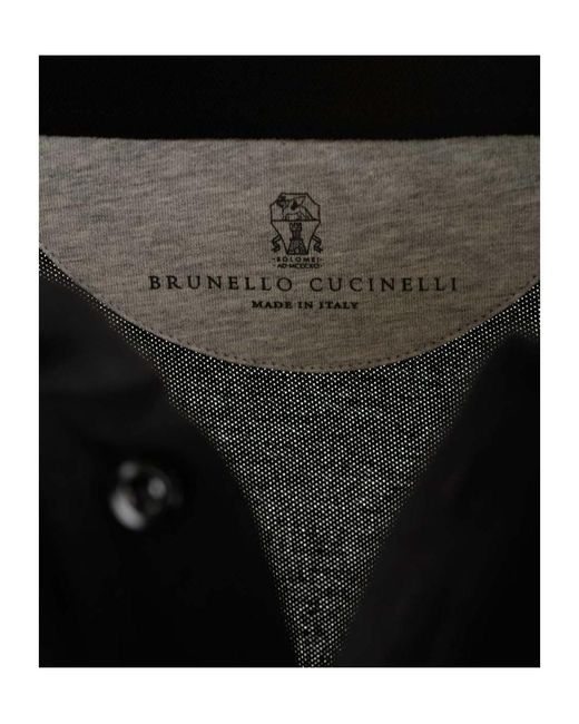 Brunello Cucinelli Blue Long Sleeved Buttoned Polo Shirt for men