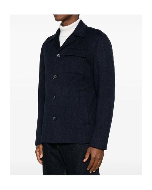 Herno Blue Long-Sleeve Jacket for men