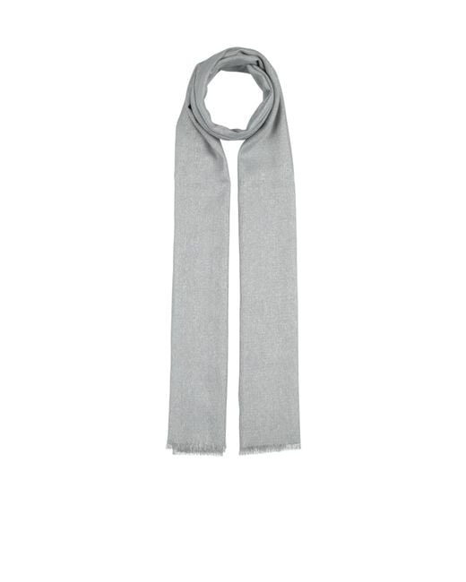 Brunello Cucinelli White Solid Color Scarves