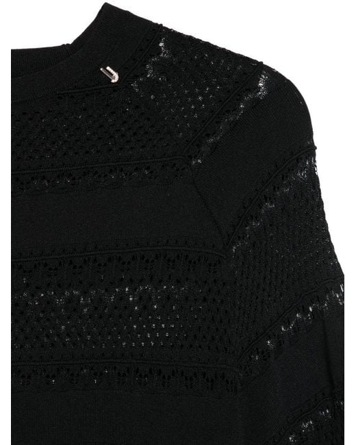 Liu Jo Black Long Sleeve Crewneck Jumper