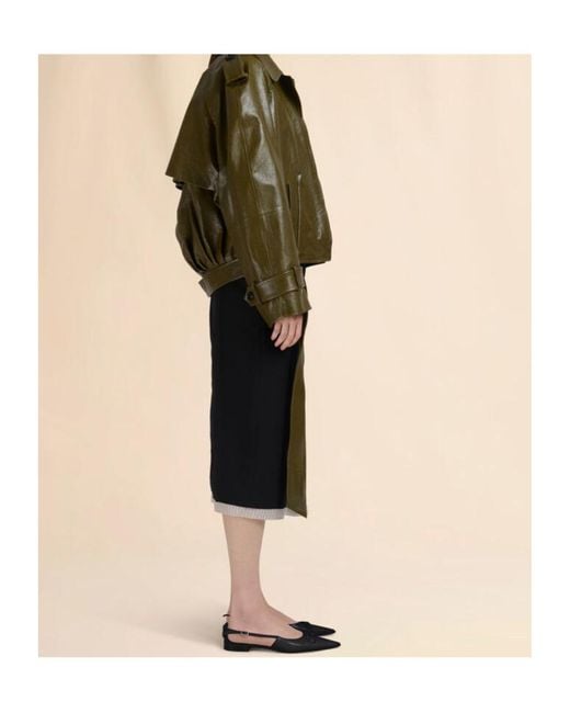 Marni Black Layered Middle-Slit Skirt