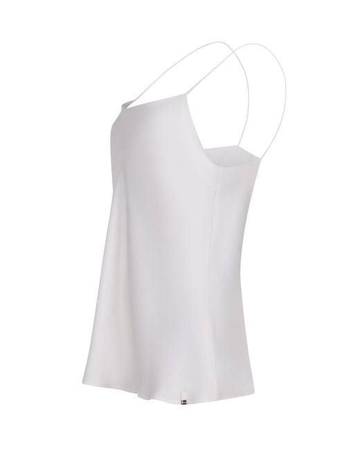 Herno White Satin Camisole Top