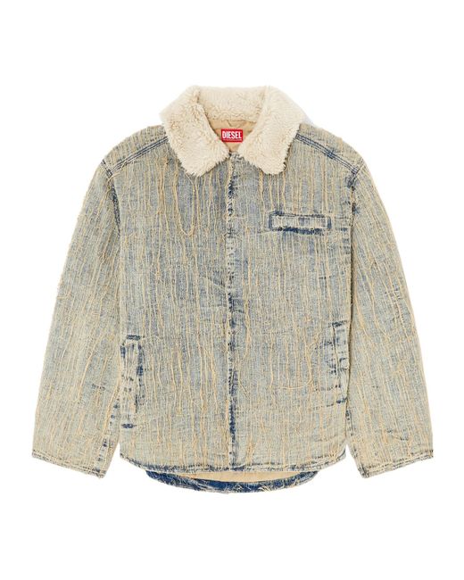 DIESEL Multicolor Floating-Thread Jacquard Denim Jacket for men