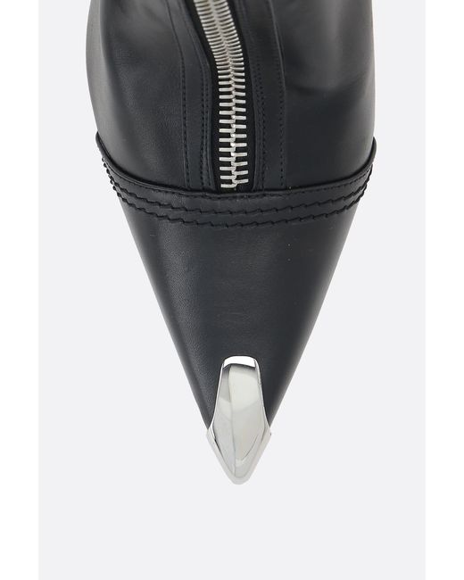 McQueen Black Buckle-Fastened Pointed-Toe Ankle Boots