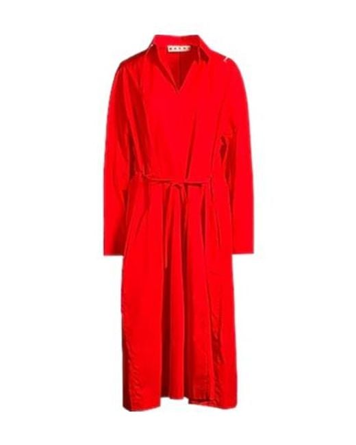 Marni Collared Long-Sleeve Dress