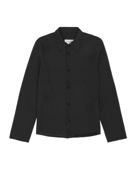 MM6 by Maison Margiela Black Star Chiffon Shirt for men