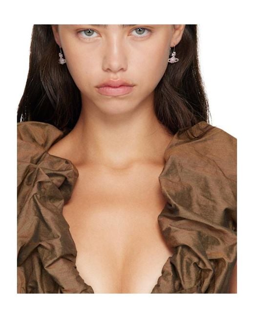 Vivienne Westwood White Grace Earrings