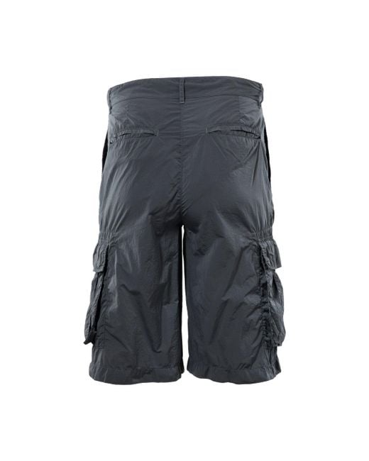 Givenchy Gray Logo Embroidered Cargo Shorts for men