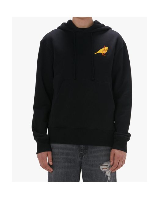 J.W. Anderson Black Canary Organic Cotton Hoodie for men