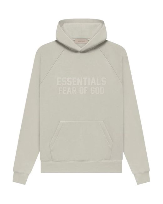 Fear Of God White Logo Letter Hooded Sweater for men