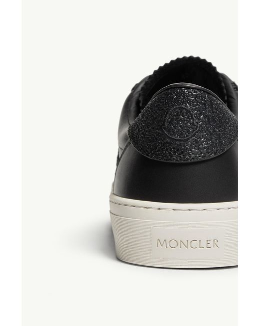 Moncler Brown Monaco2 Leather Glitter Trainers