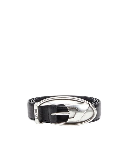 DIESEL White B D Rop Buckle Belt for men