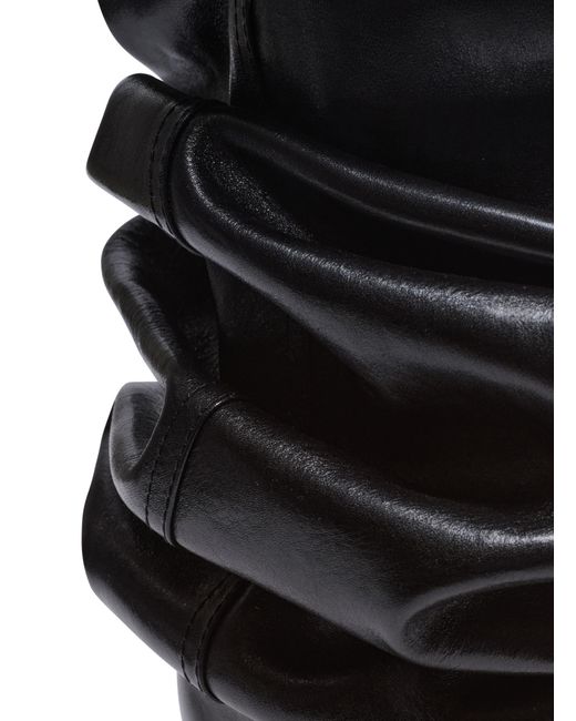 Balmain Black Wedge Thigh-High Boots