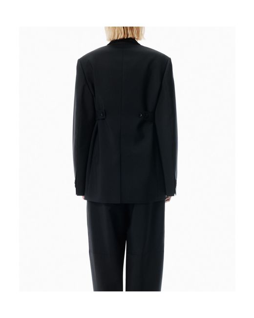Alexander Wang Black Logo Patch Single-Breasted Blazer