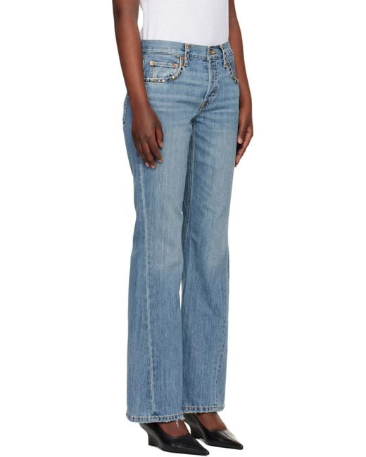 Re/done Blue Jeans With Belt Loops